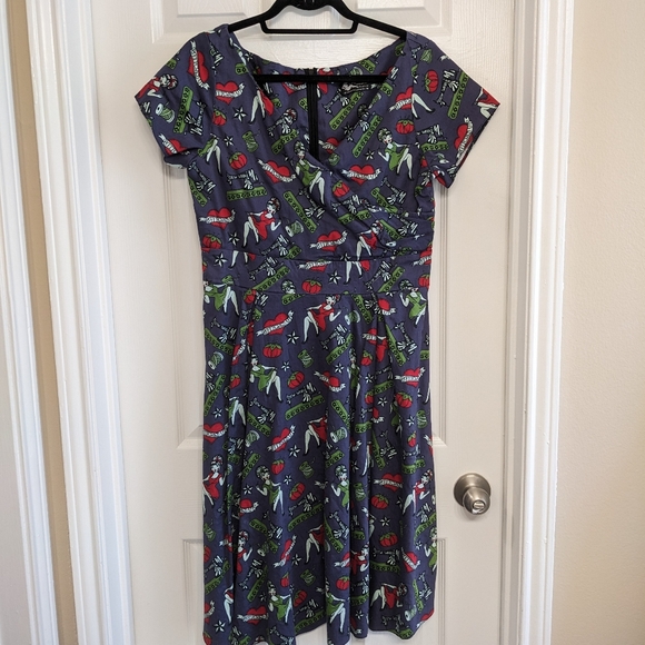 Lady V London Dresses & Skirts - Lady V curvy sewing print retro dress